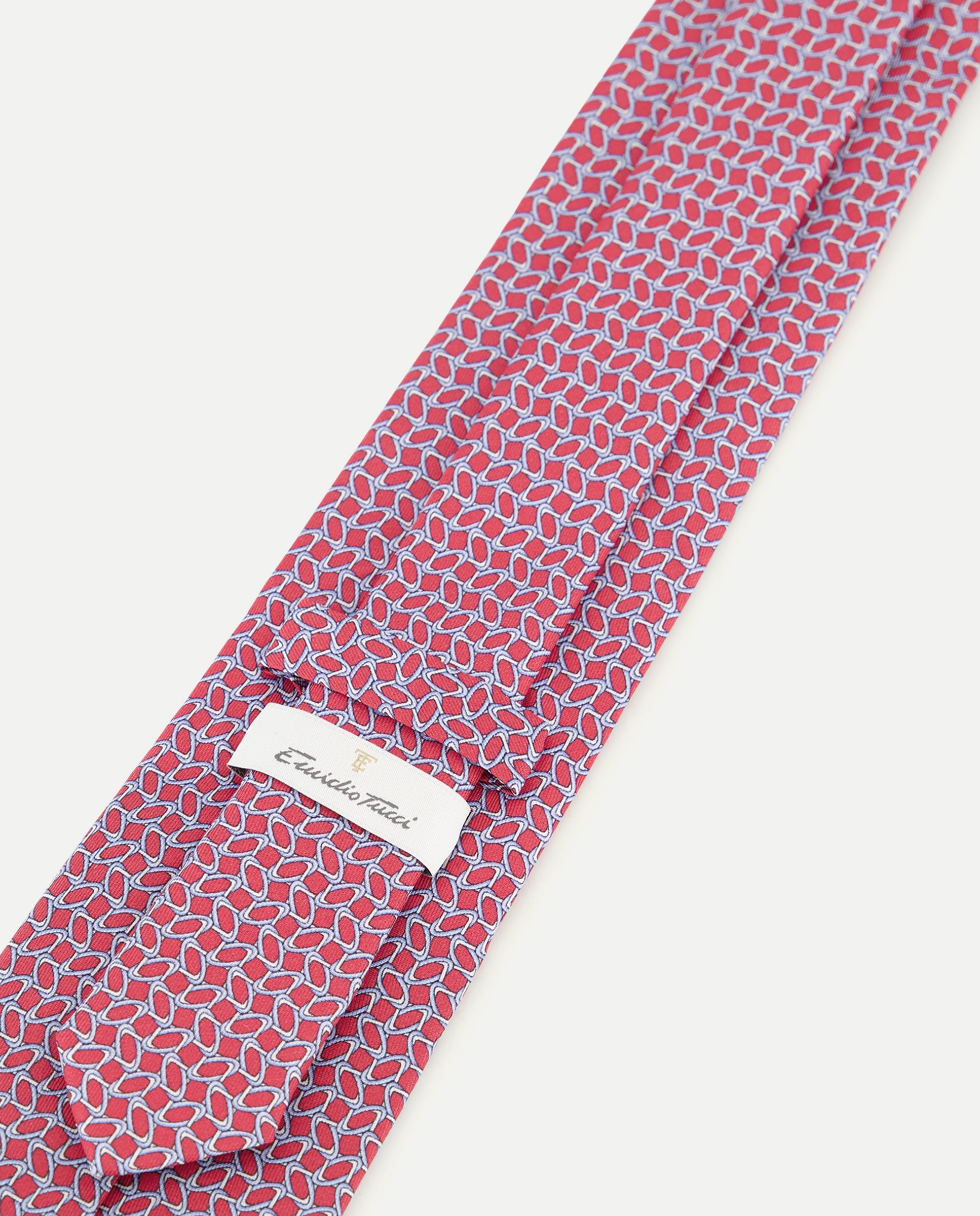 Gravata de Seda e Sarja Vermelho-3