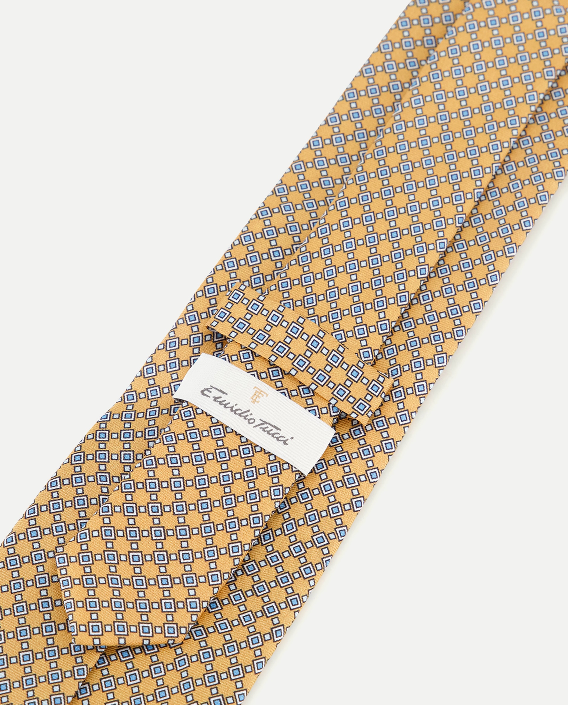 Gravata de Seda e Sarja Amarelo-3