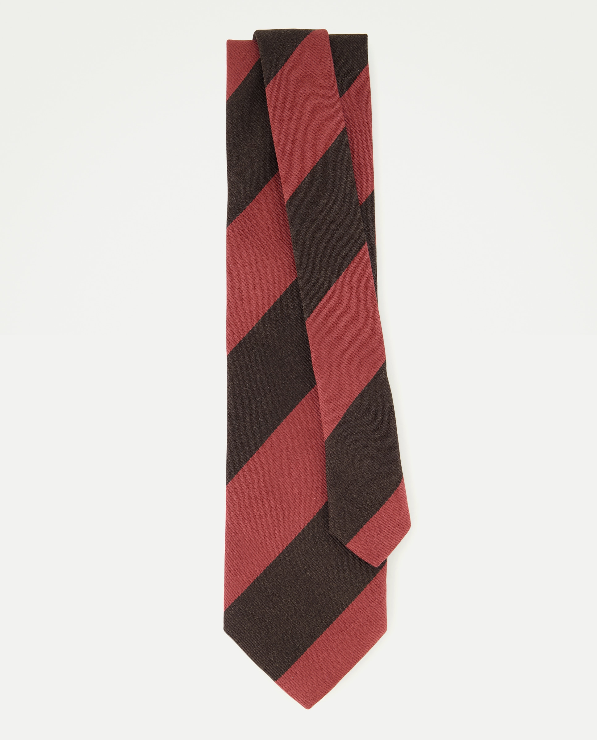 Gravata de Seda Jacquard Castanho-2