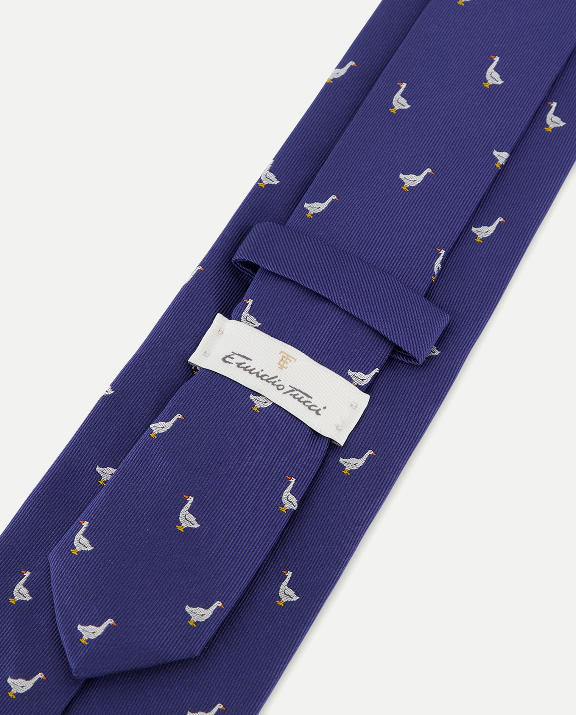 Gravata de Seda com Jacquard Azul-3