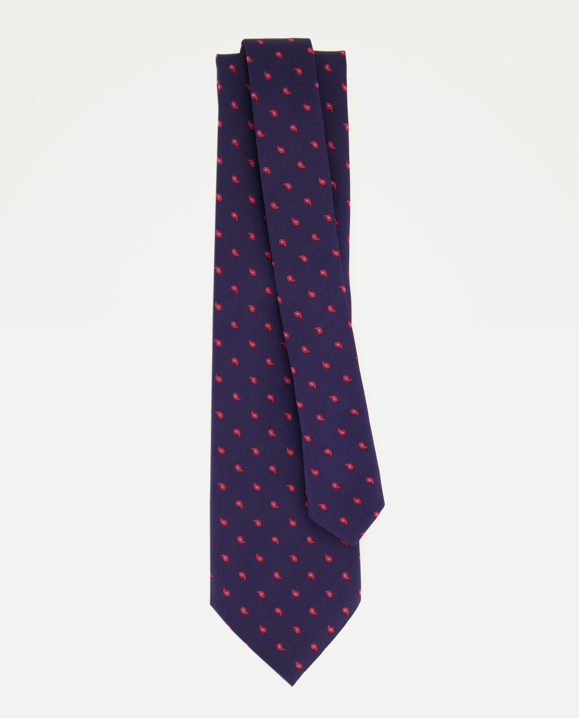 Gravata de Seda com Jacquard Azul-marinho-2