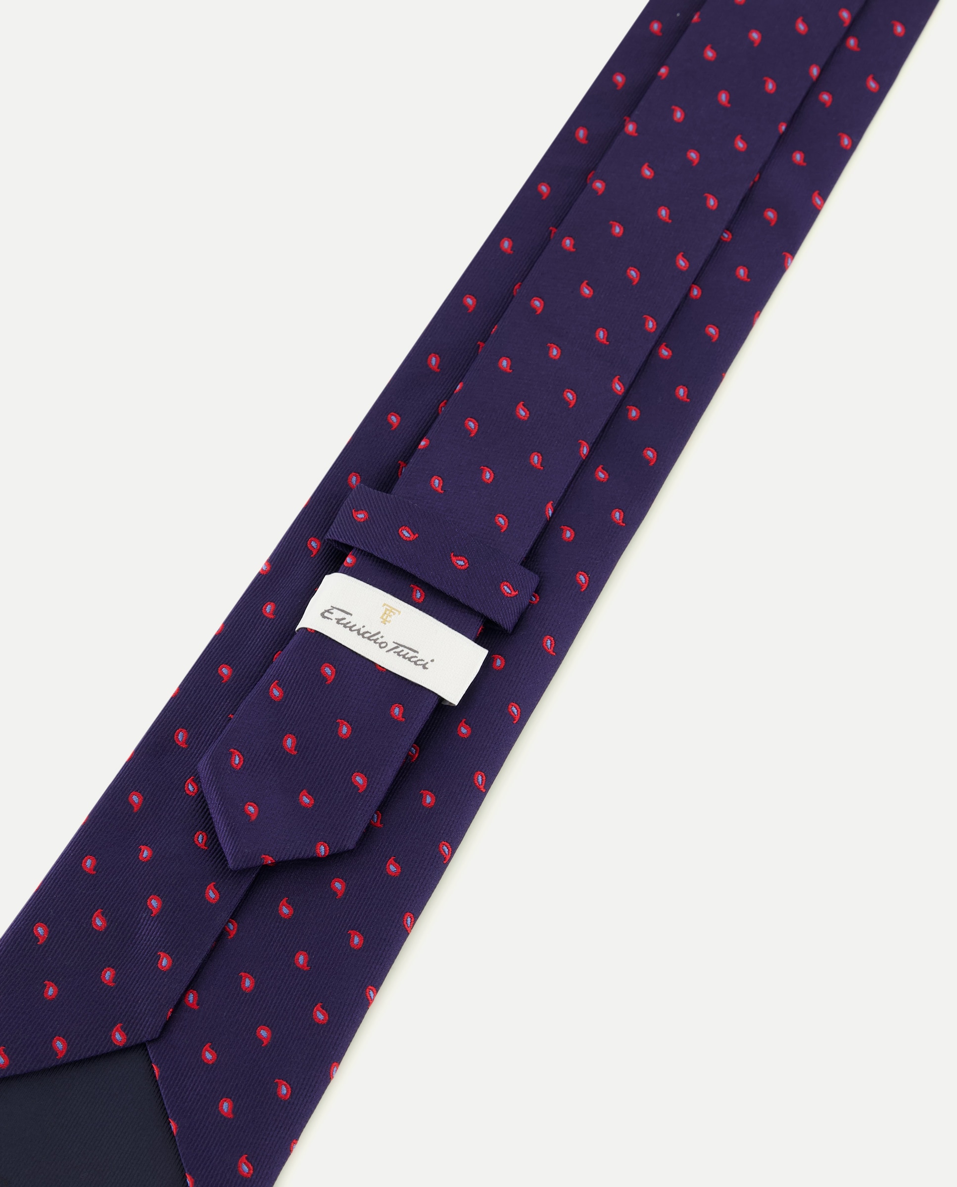 Gravata de Seda com Jacquard Azul-marinho-3
