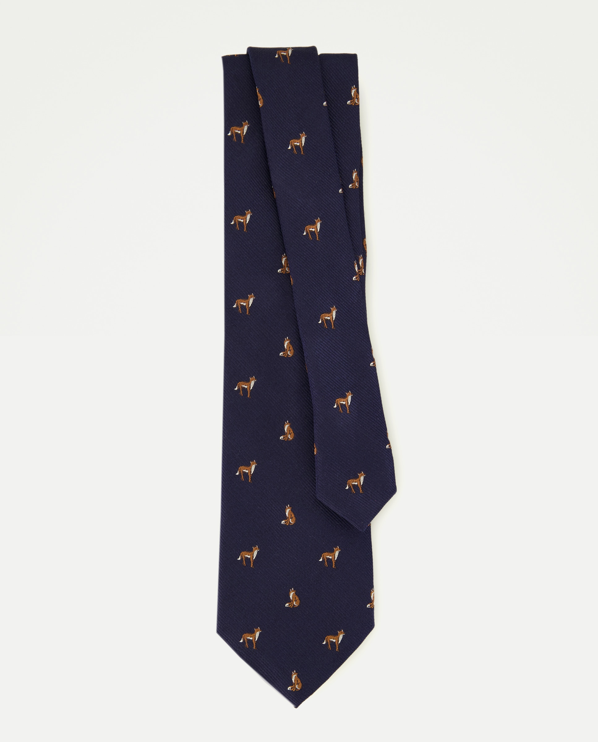 Gravata de Seda com Jacquard Azul-marinho-2