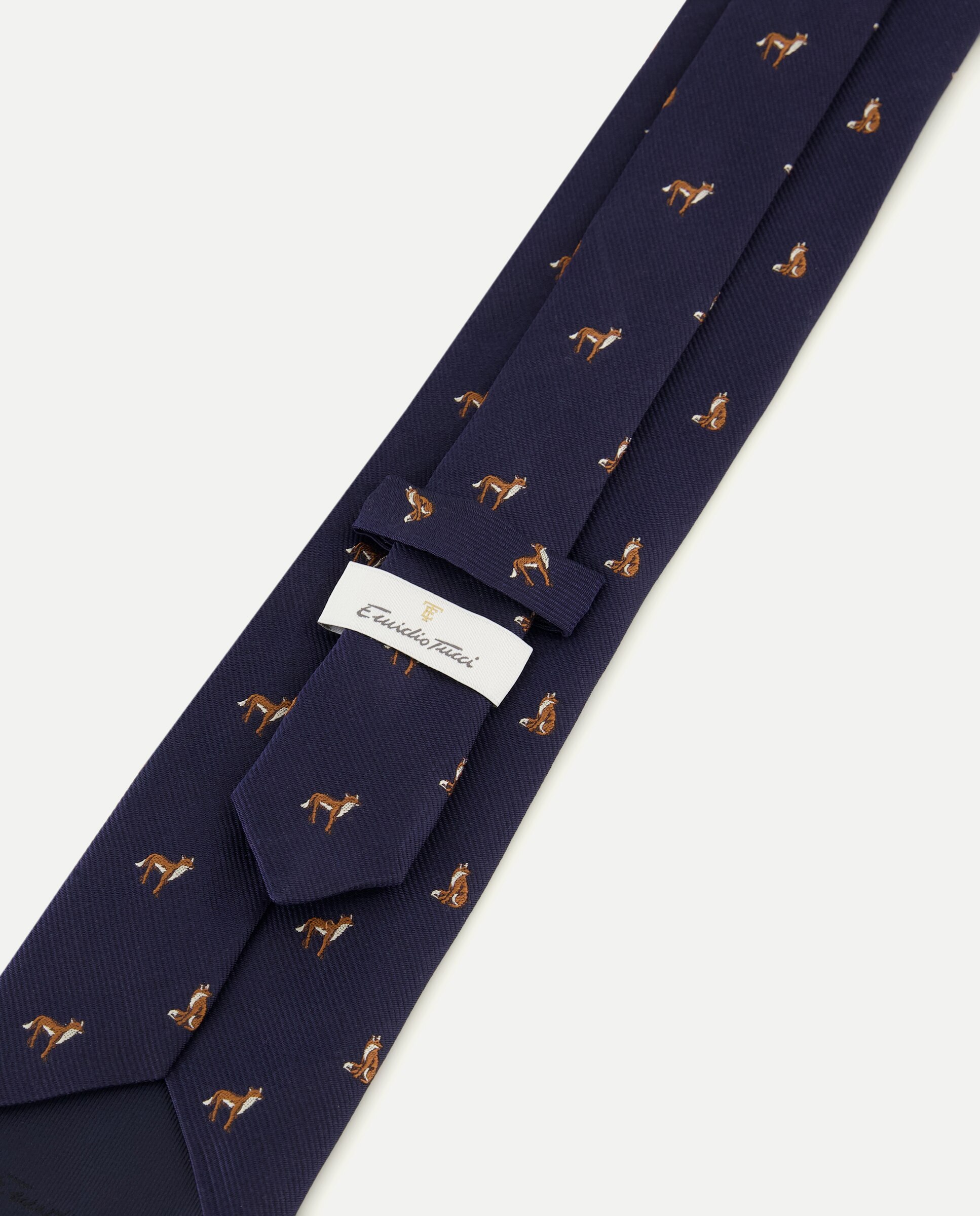Gravata de Seda com Jacquard Azul-marinho-3