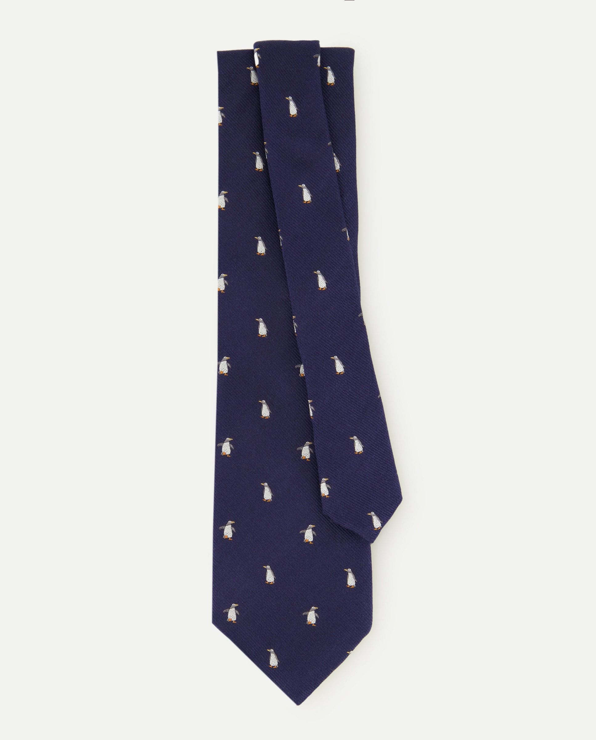 Gravata de Seda com Jacquard Azul-marinho-2