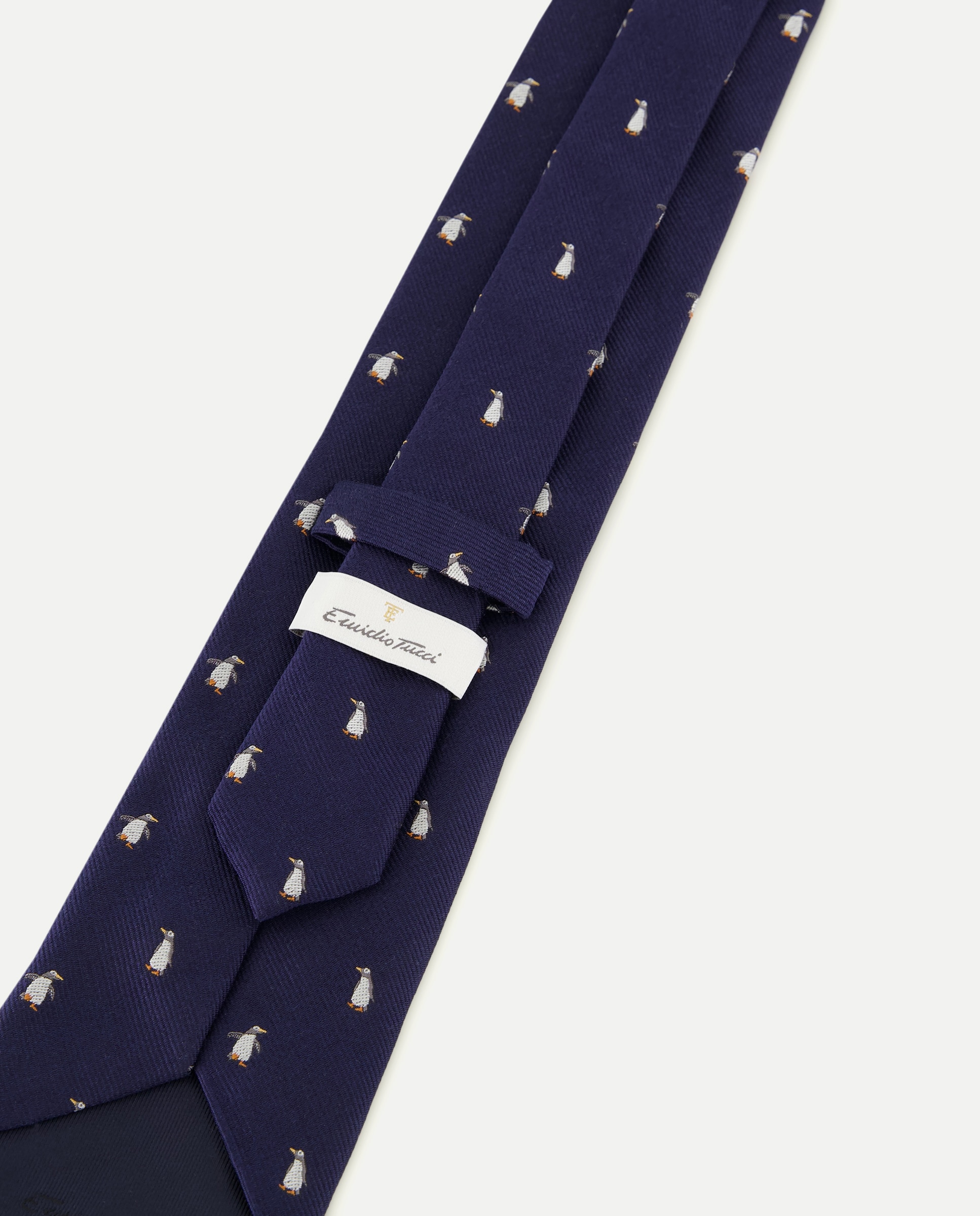 Gravata de Seda com Jacquard Azul-marinho-3
