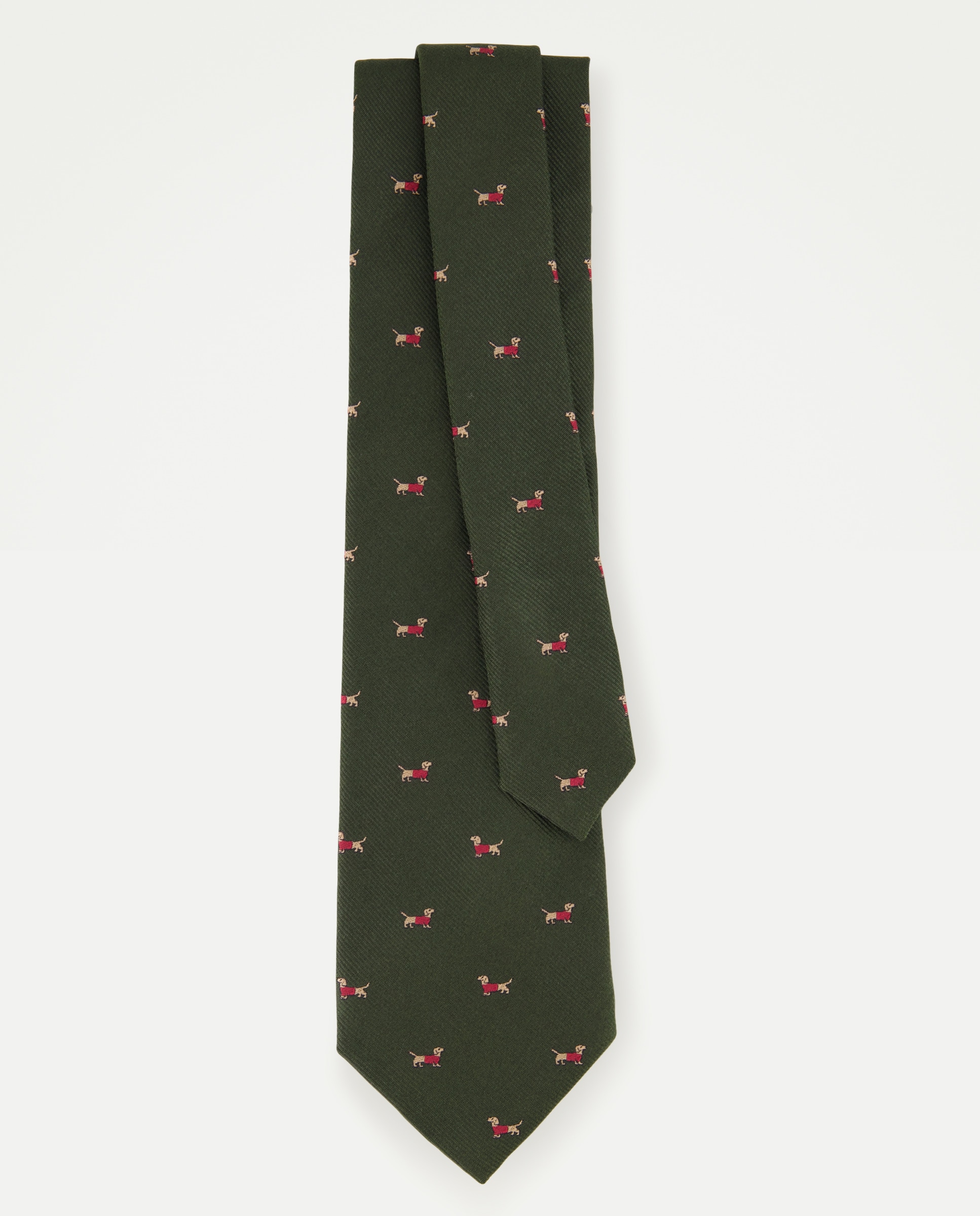 Gravata de Seda com Jacquard Verde-2
