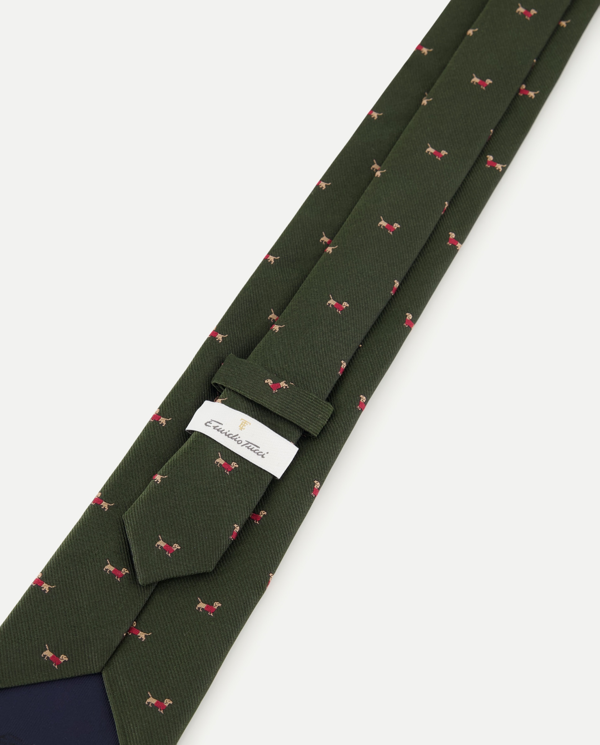 Gravata de Seda com Jacquard Verde-3