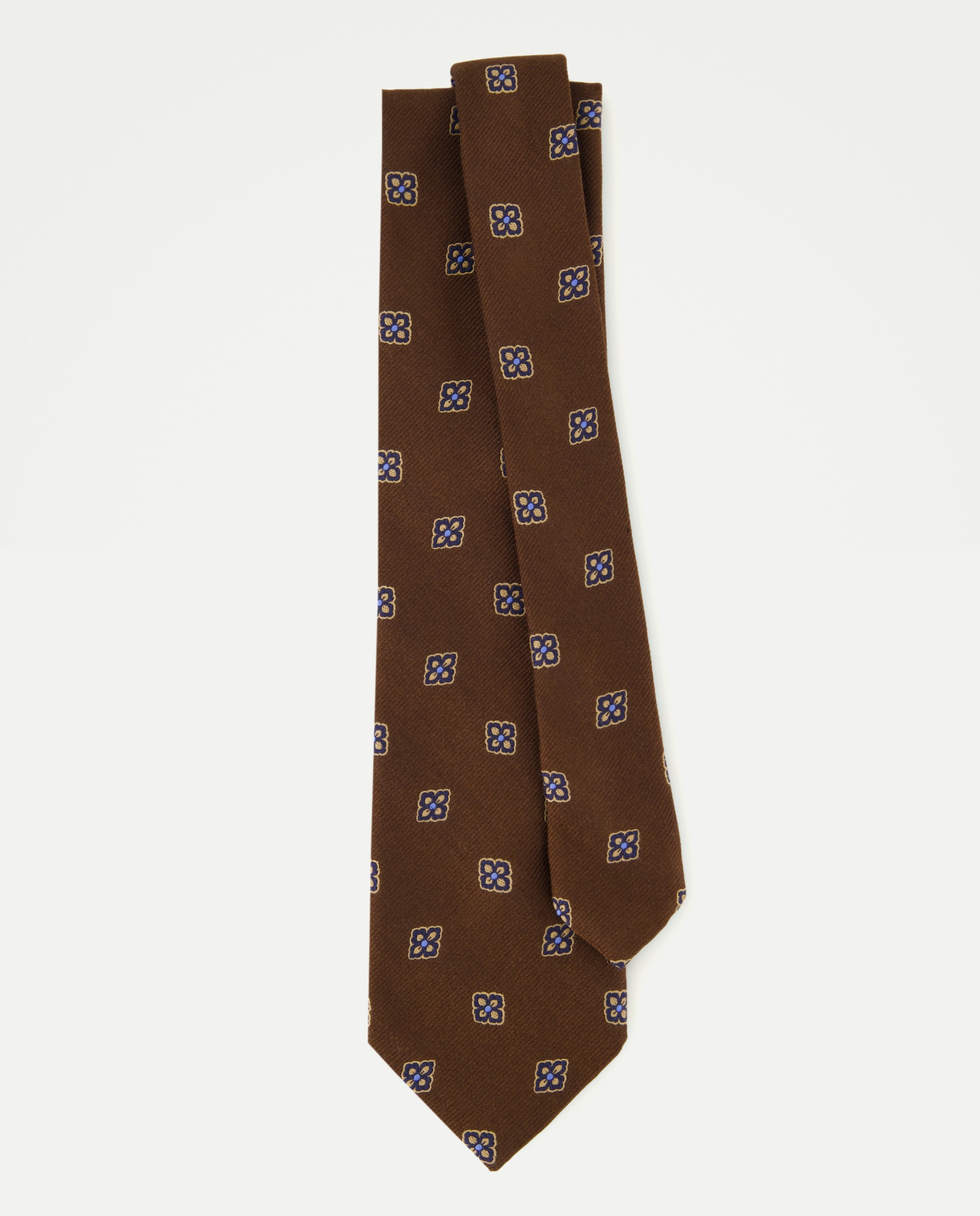 Gravata de Seda com Jacquard Castanho-claro-2