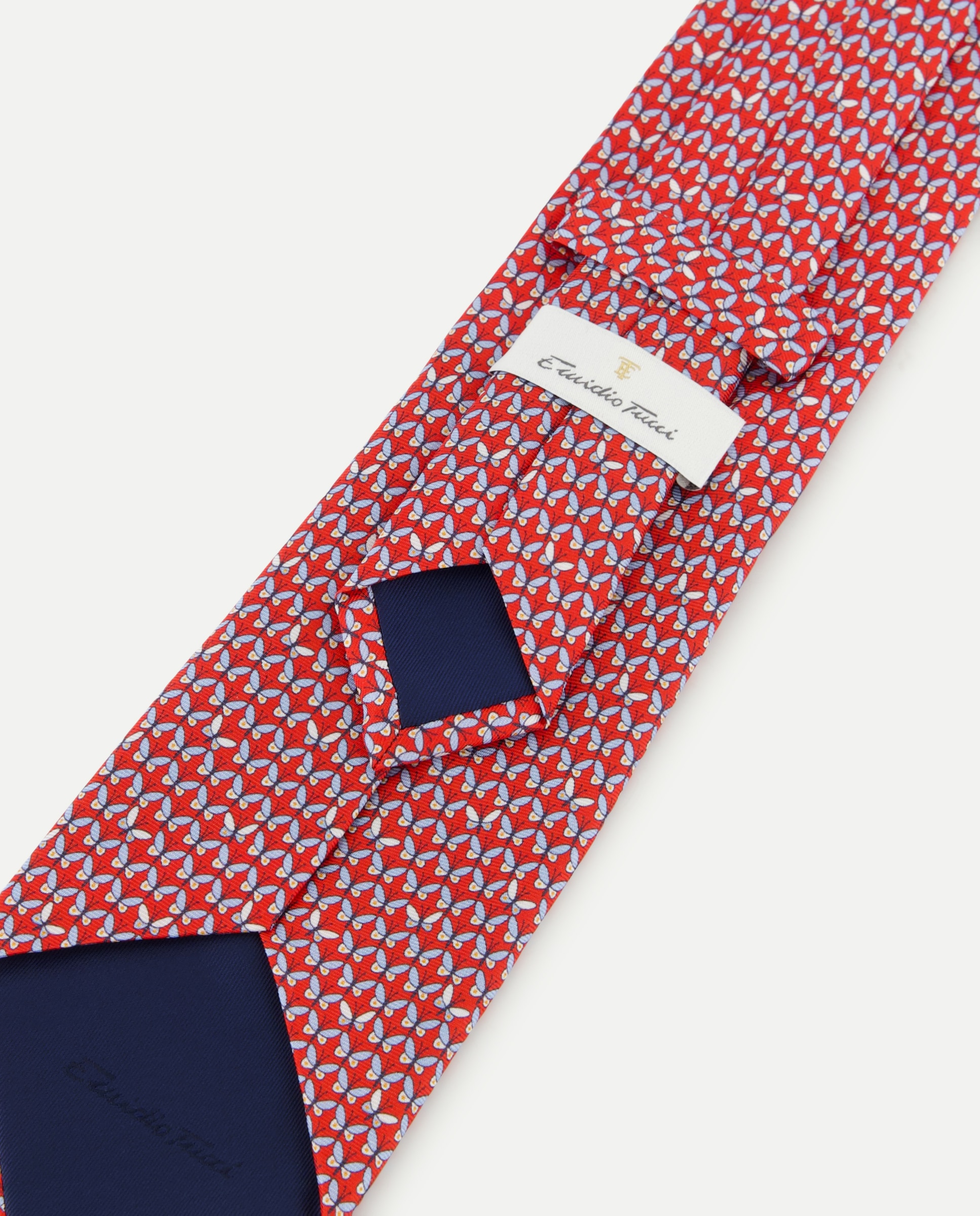 Gravata de Seda e Sarja Vermelho-3