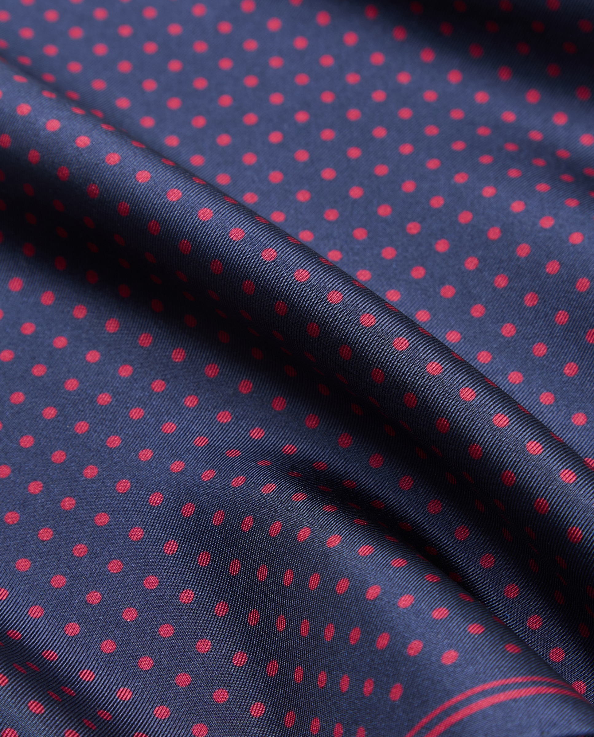 Lenço de Bolso em Seda Azul-marinho-2