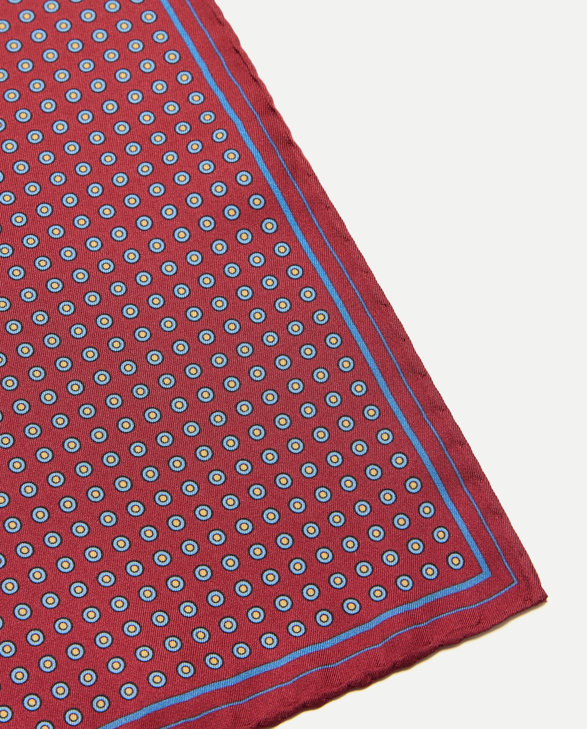 Lenço de Bolso em Seda Grená-3