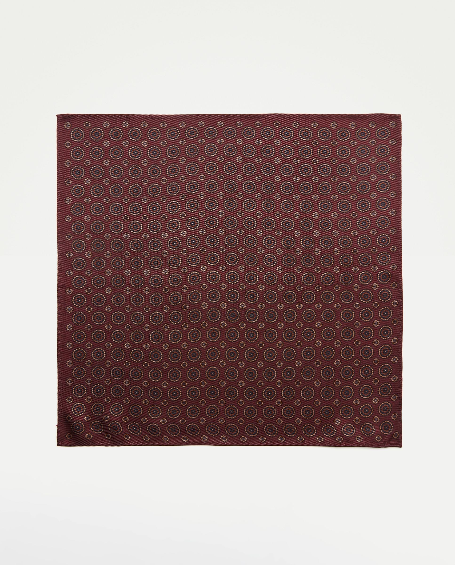 Lenço de Bolso em Seda Grená-1