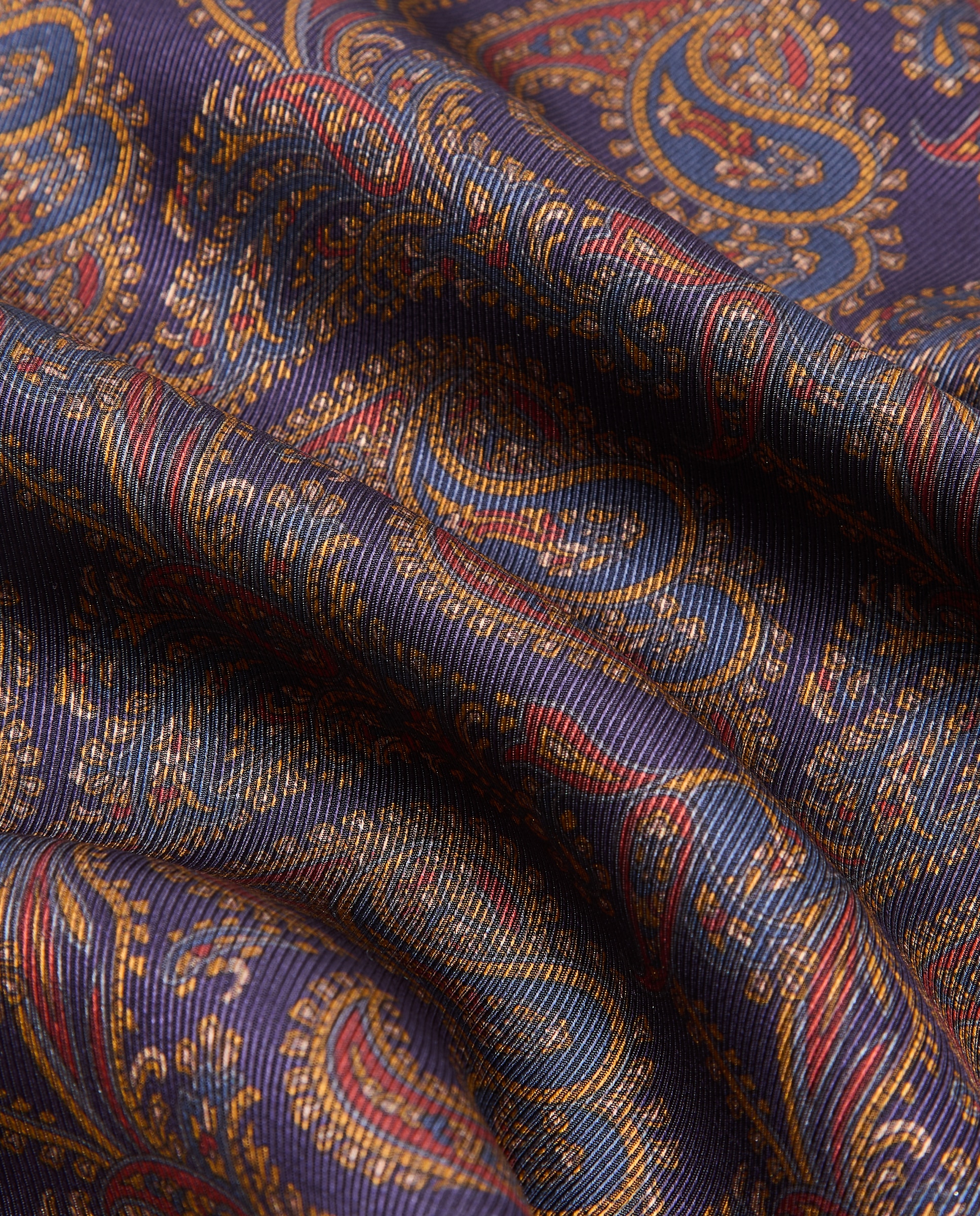 Lenço de Bolso em Seda Azul-marinho-2