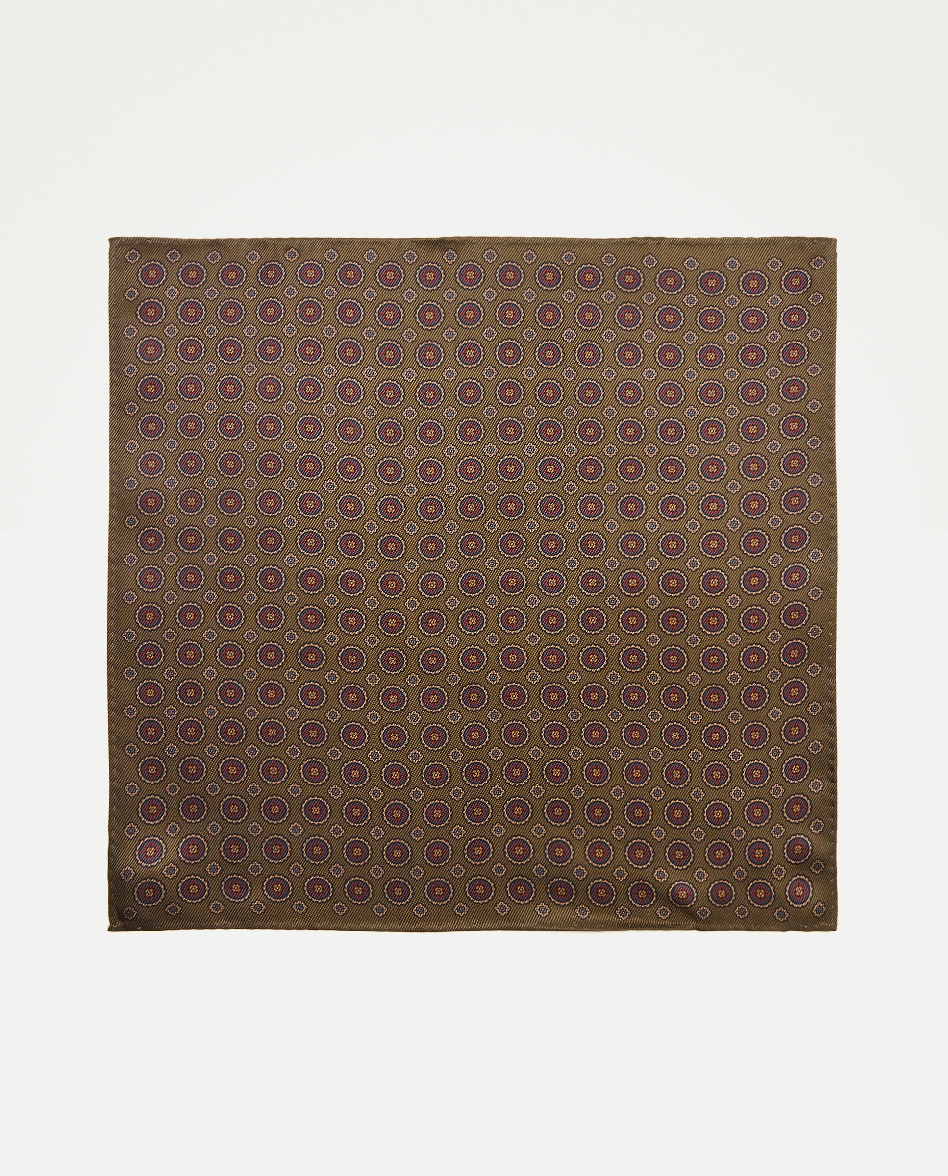 Lenço de Bolso em Seda Verde-1