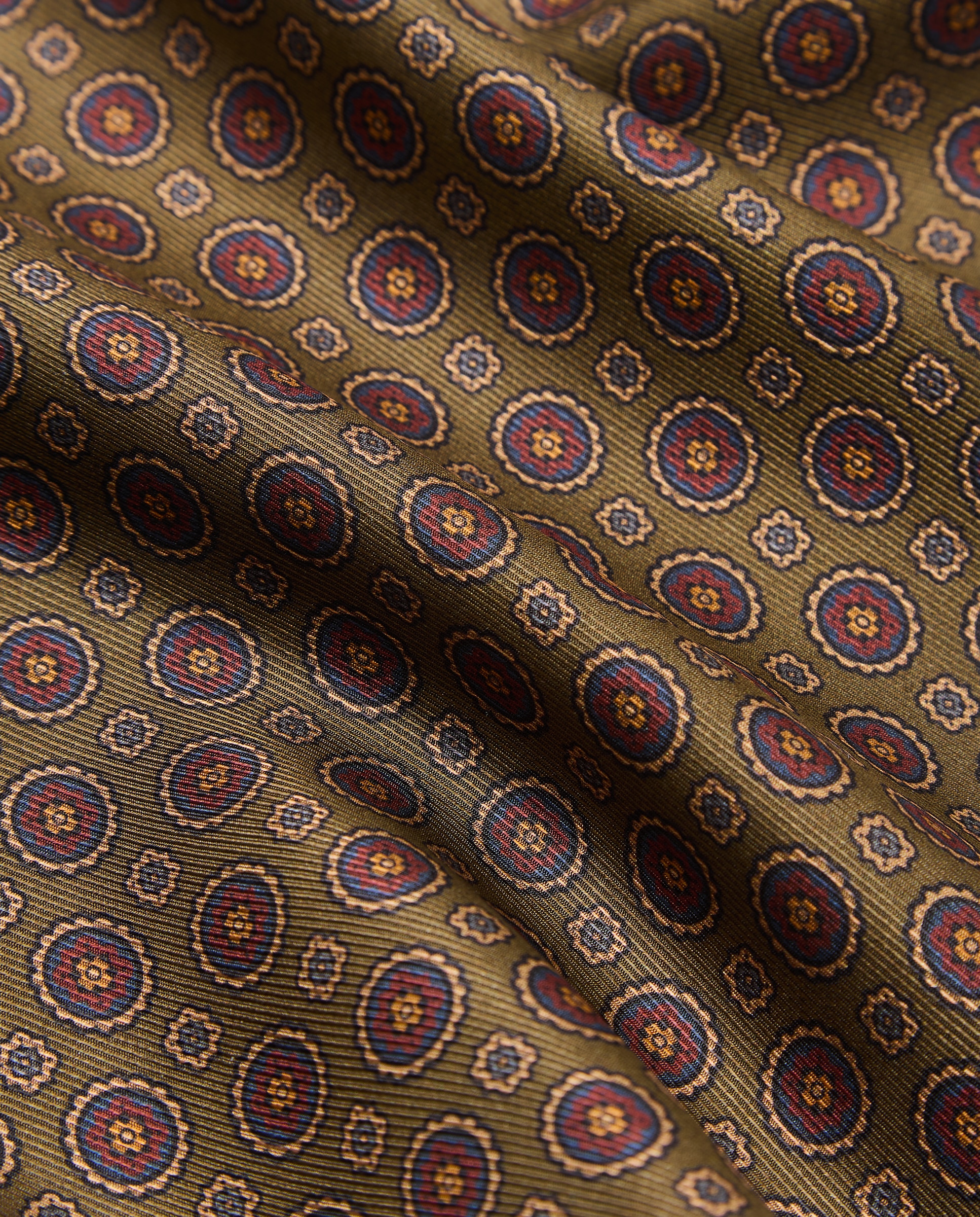 Lenço de Bolso em Seda Verde-2