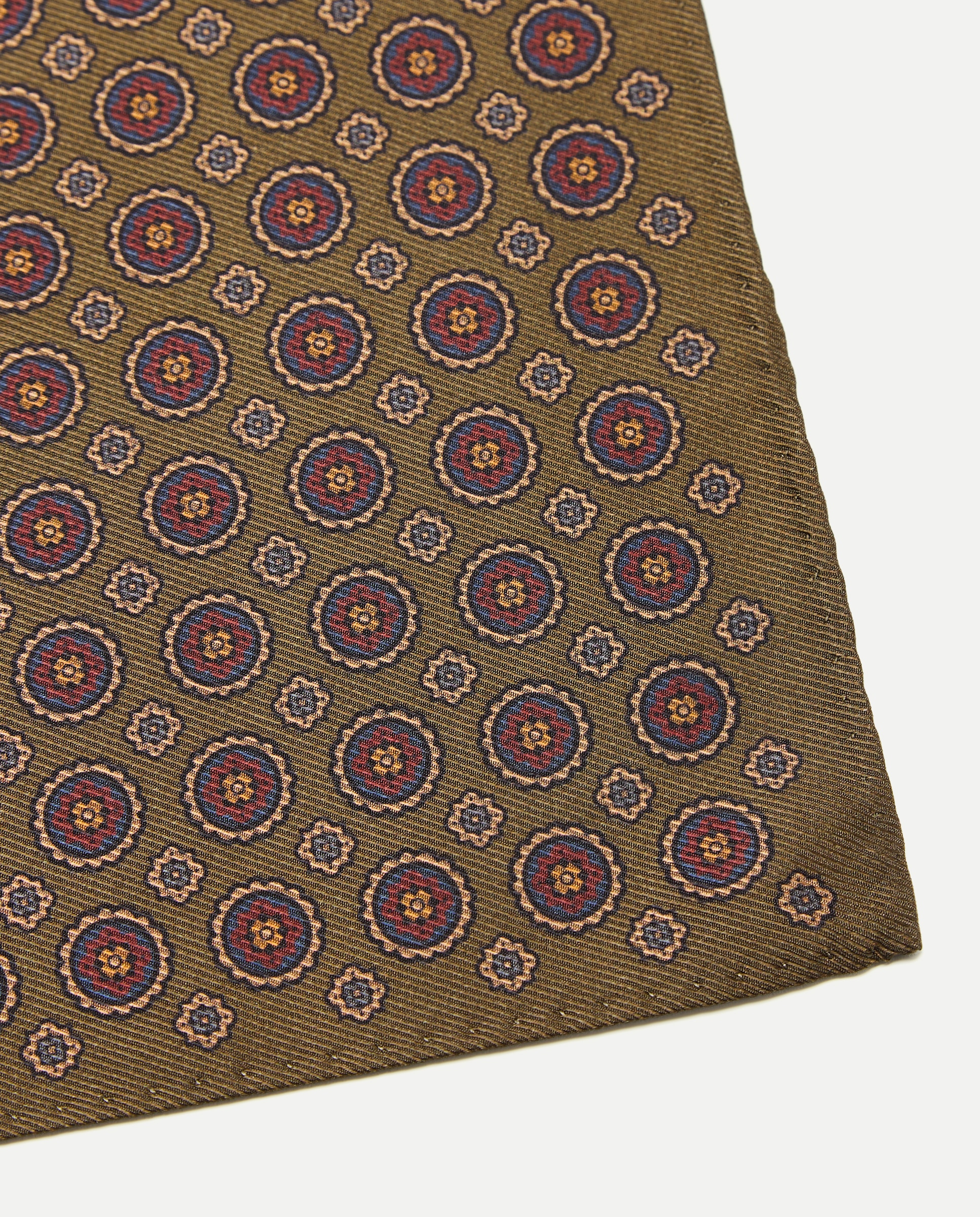 Lenço de Bolso em Seda Verde-3