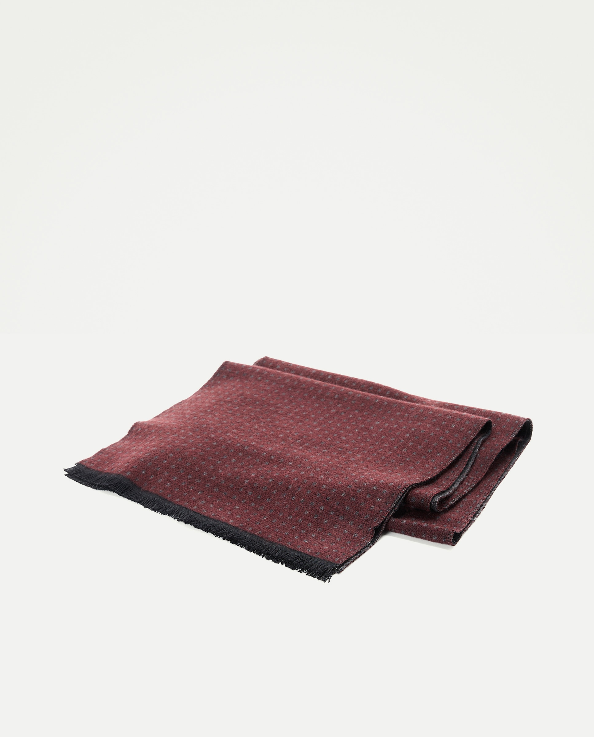 Cachecol com Micro Estampado Bordeaux-2