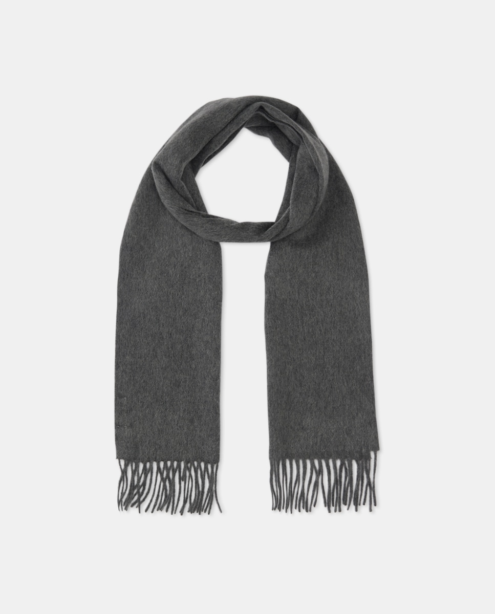 Cachecol de Caxemira Cinzento-claro-2