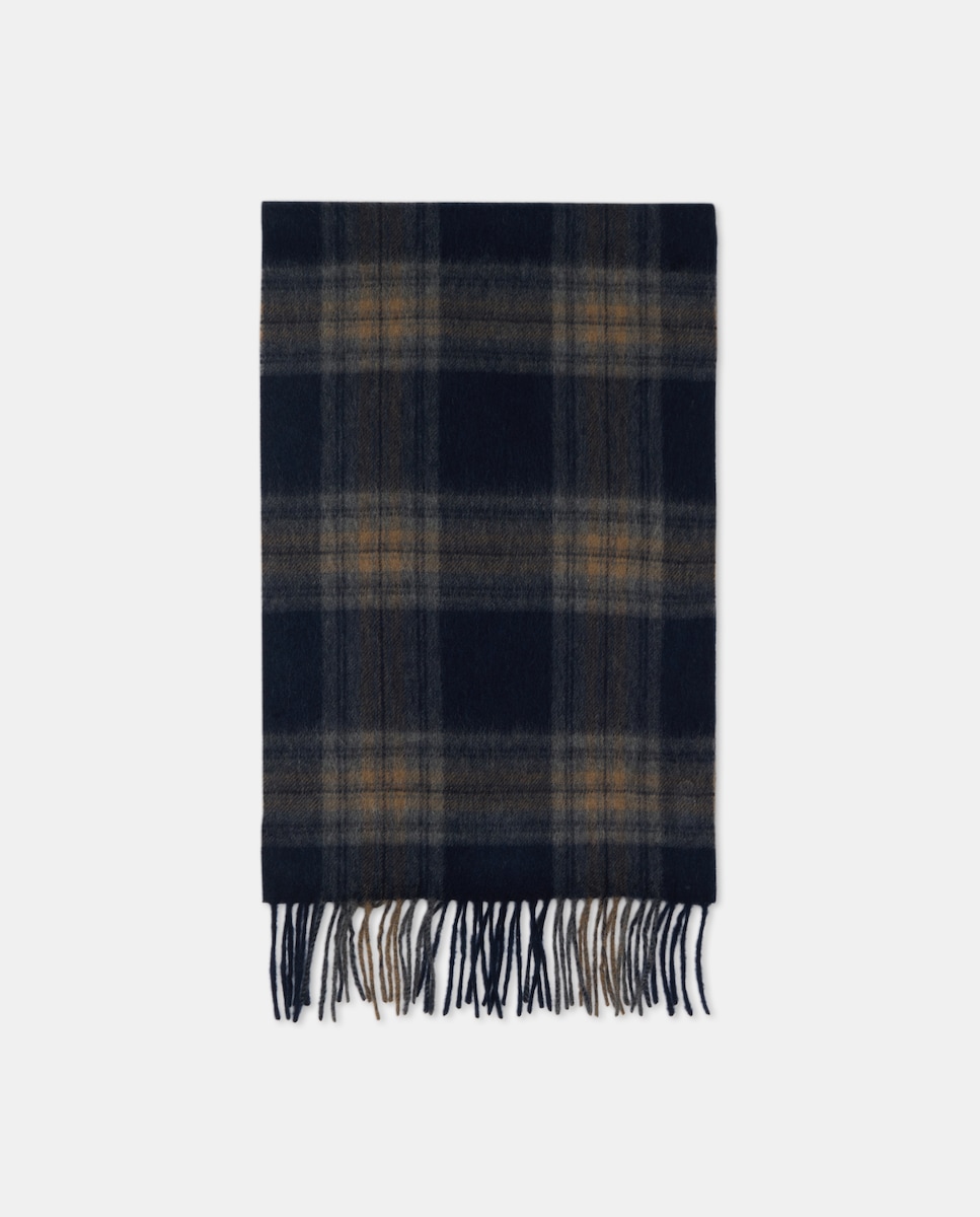 Cachecol de Caxemira Azul-marinho-1