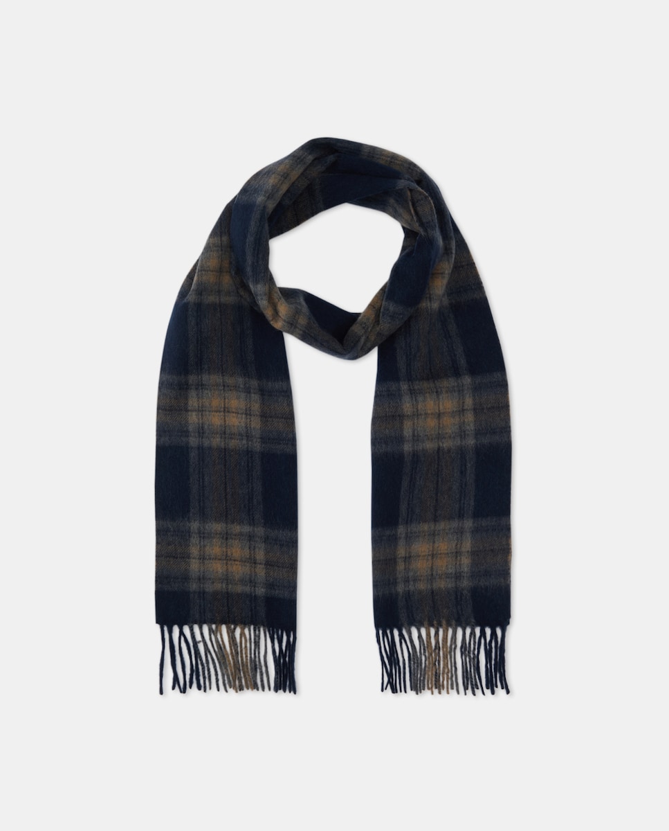 Cachecol de Caxemira Azul-marinho-2