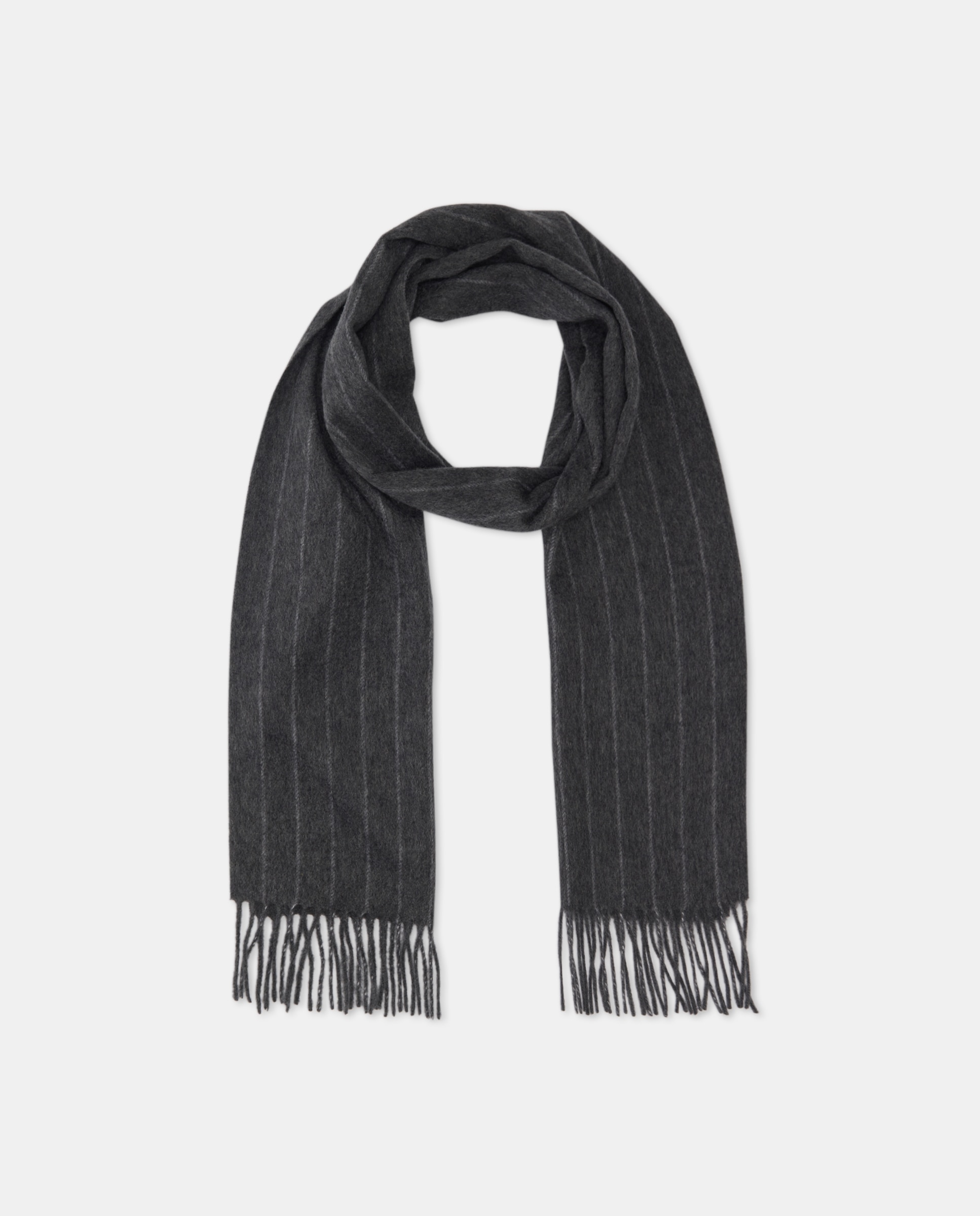 Cachecol de Caxemira Cinzento-escuro-2