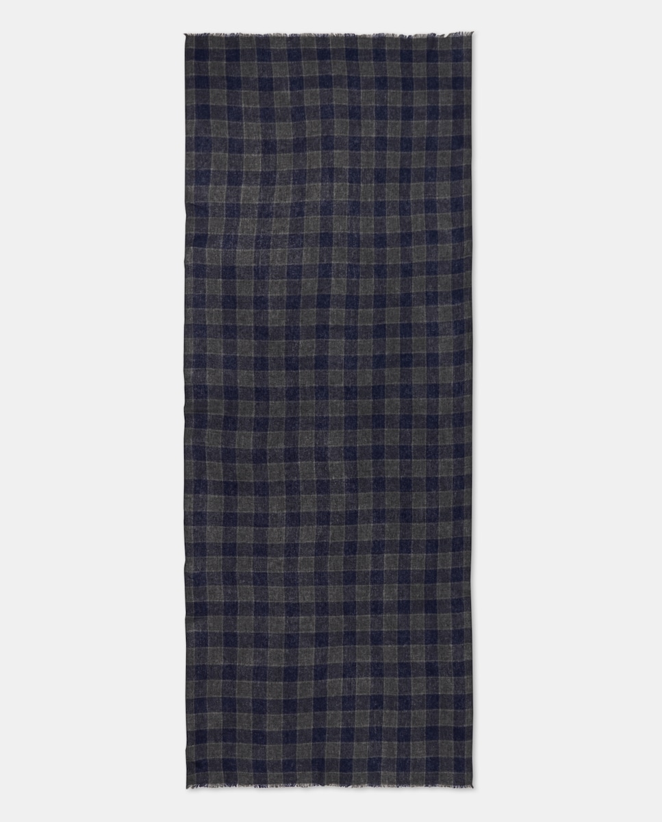 Écharpe de Caxemira Azul-marinho-3