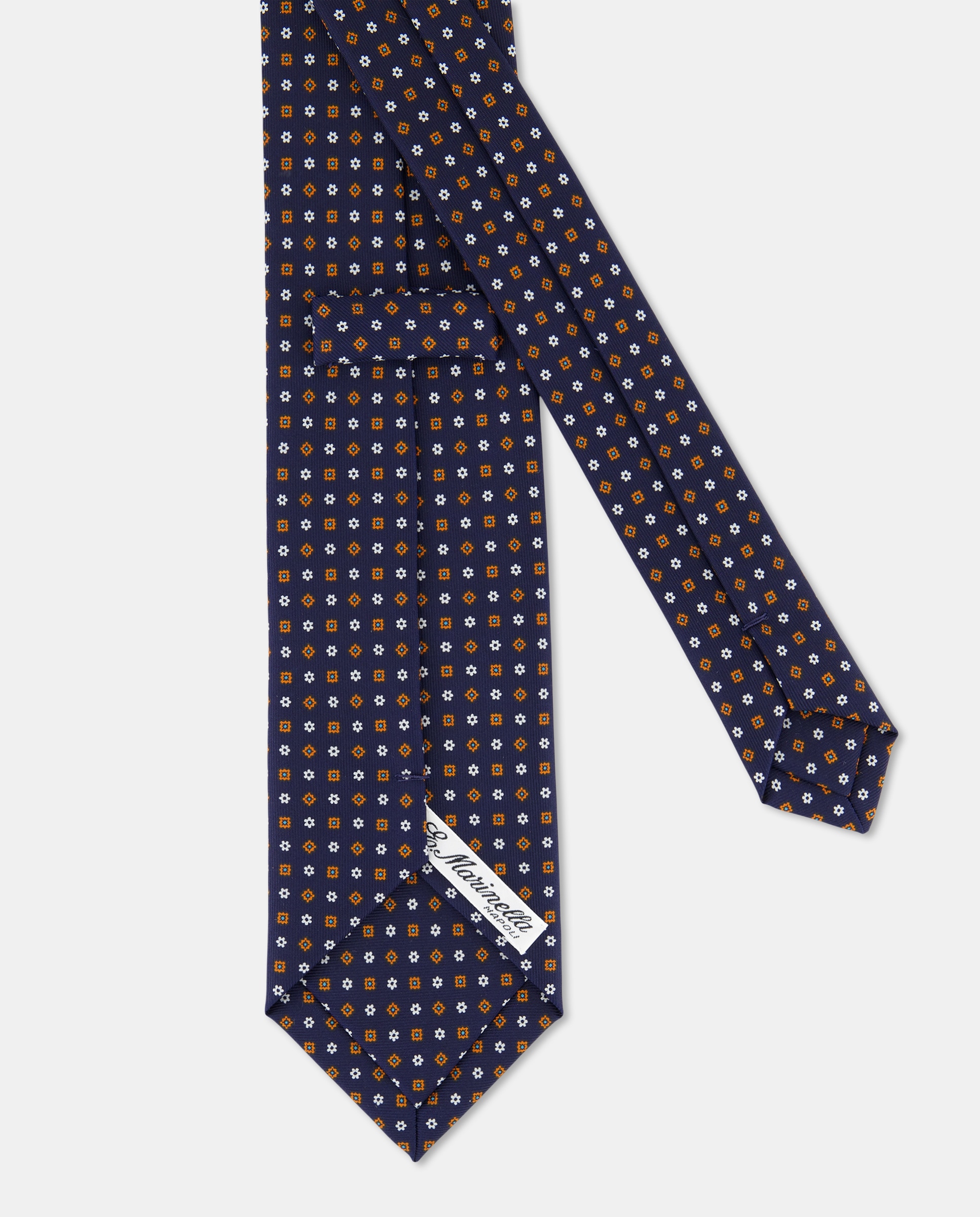 Gravata de Seda Azul-marinho-2