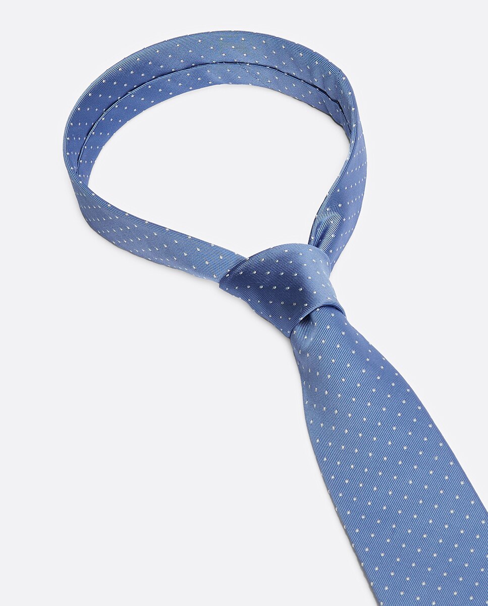 Imagen 3 de Corbata de seda con estampado de hombre - Tommy Hilfiger - Azul claro Azul claro