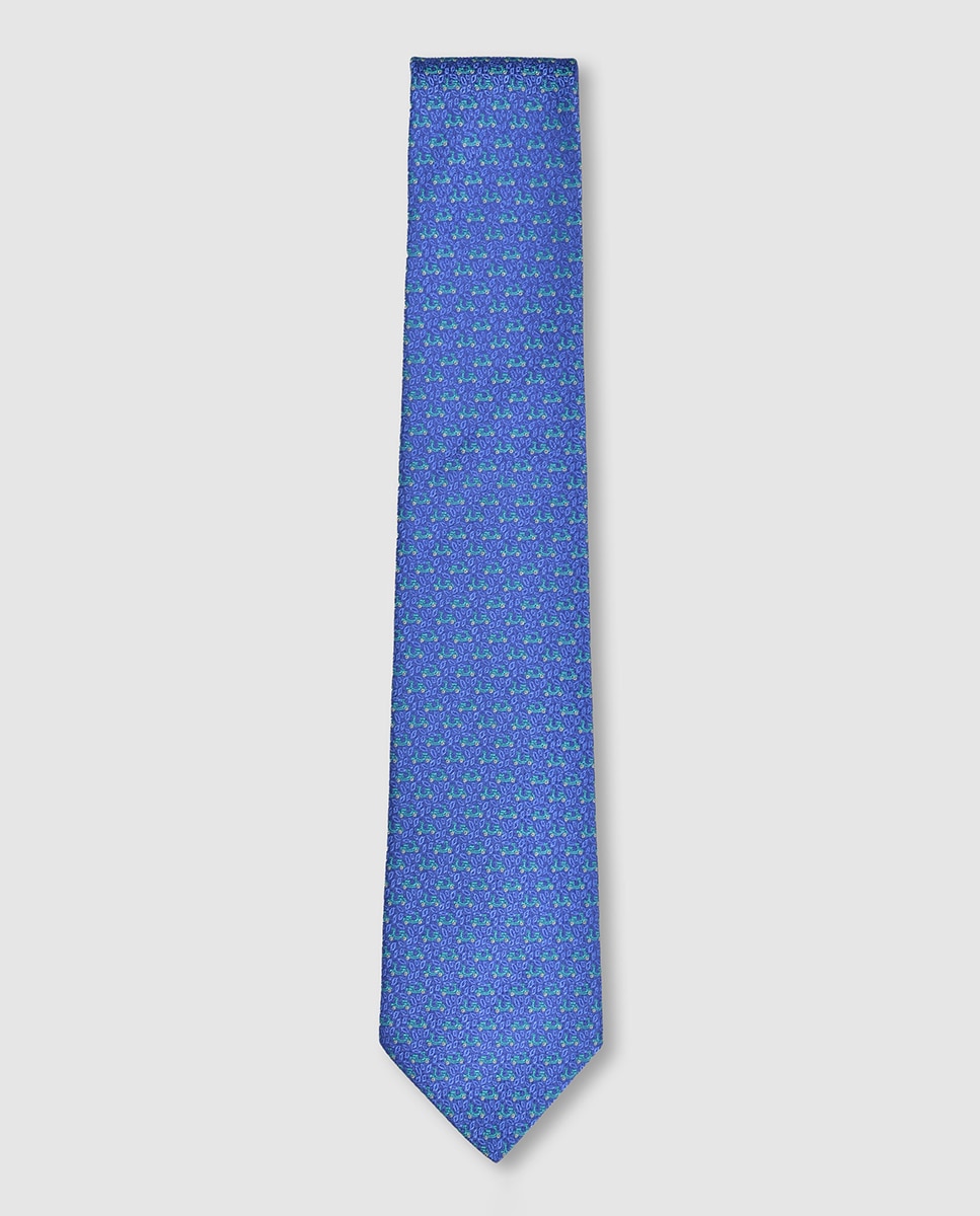 Gravata de Seda Azul-1