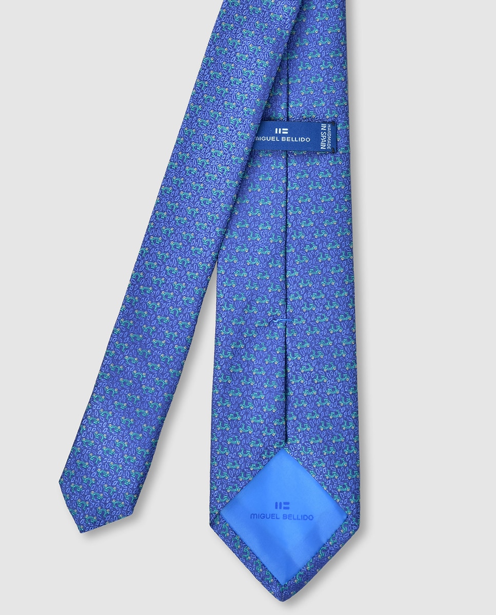 Gravata de Seda Azul-2
