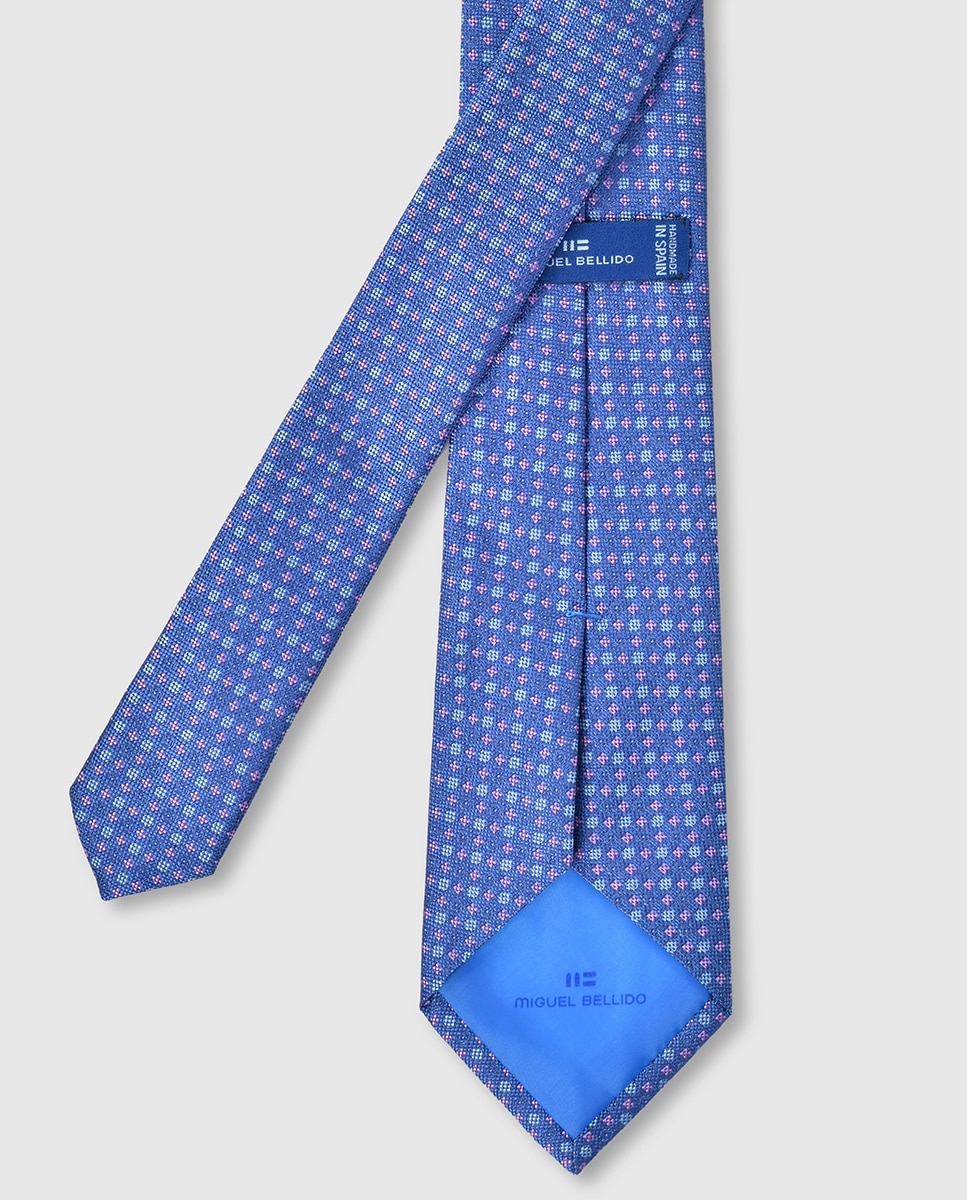 Gravata de Seda Azul-2