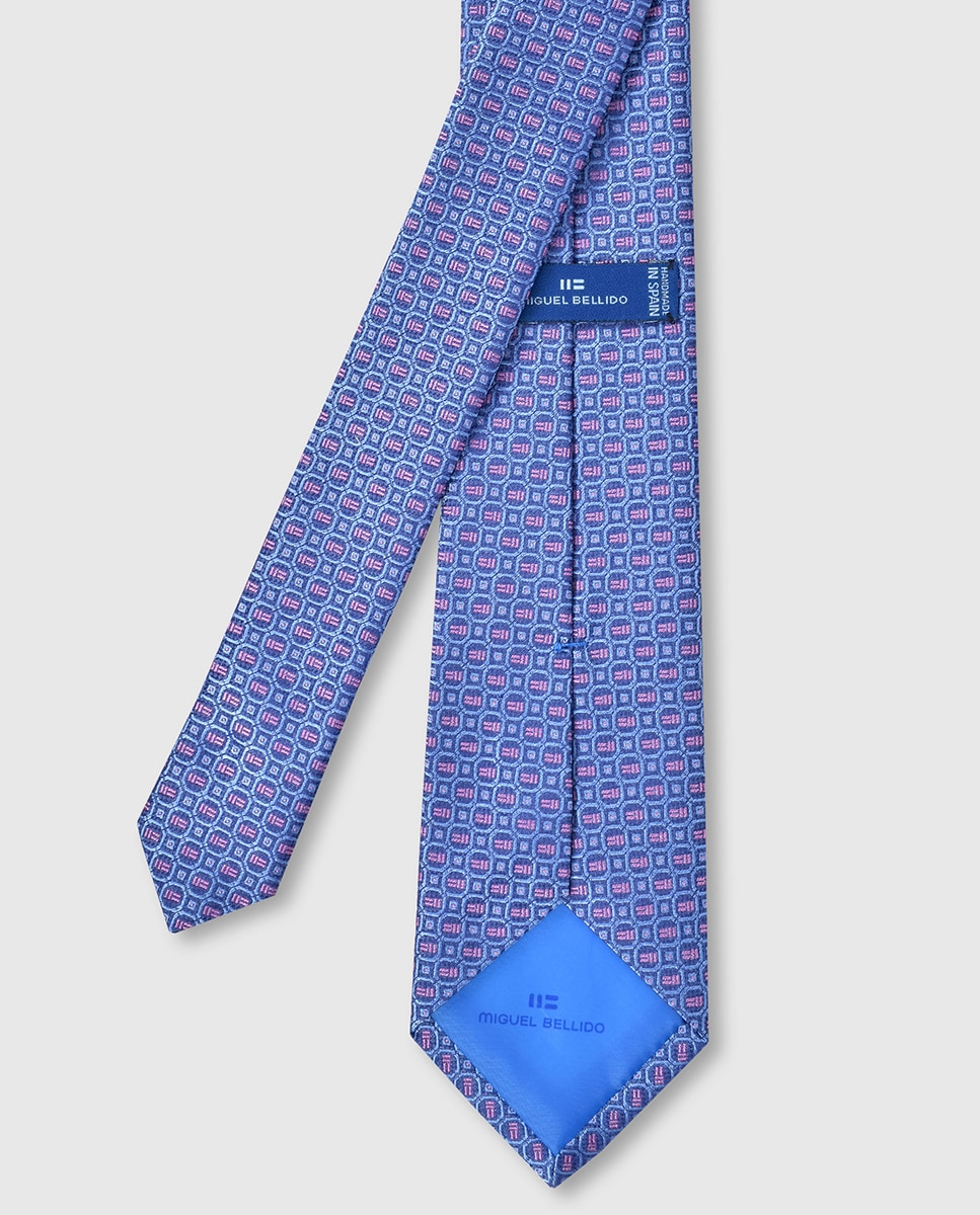 Gravata de Seda Azul-2