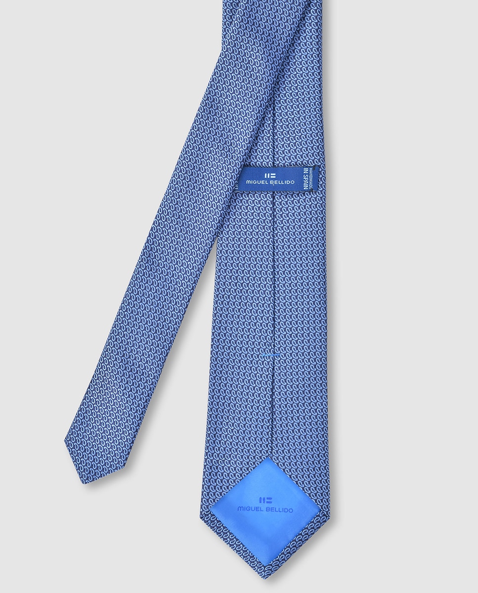 Gravata de Seda Azul-2