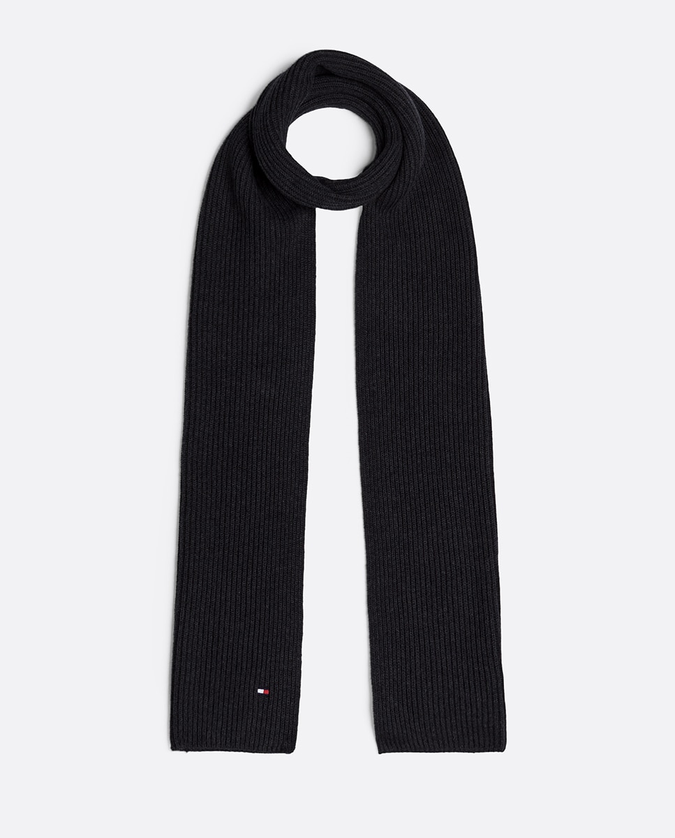 Bufanda punto con bandera de hombre - Tommy Hilfiger - Gris oscuro Gris oscuro-5