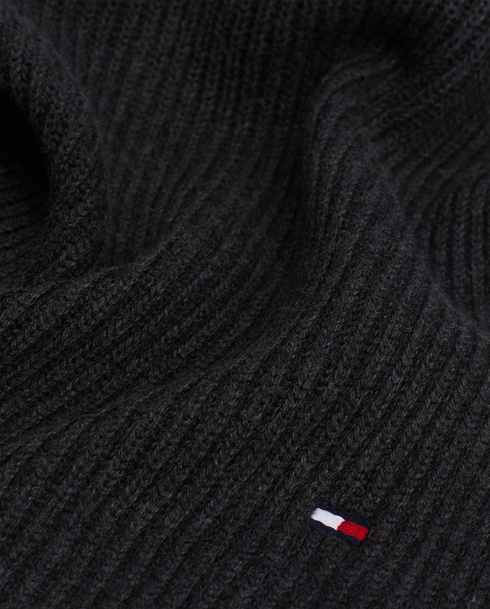 Bufanda punto con bandera de hombre - Tommy Hilfiger - Gris oscuro Gris oscuro-7
