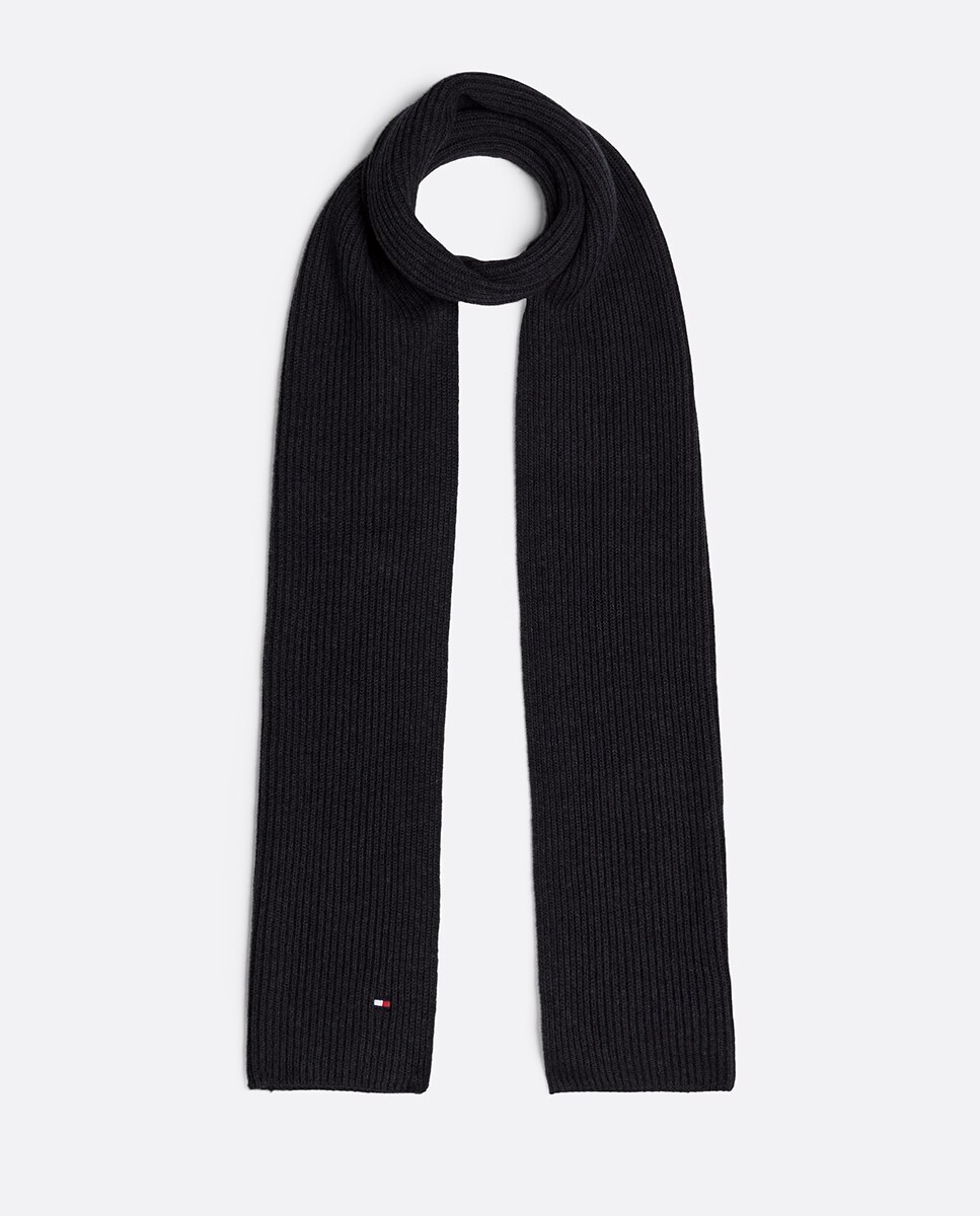 Bufanda punto con bandera de hombre - Tommy Hilfiger - Gris oscuro Gris oscuro-9