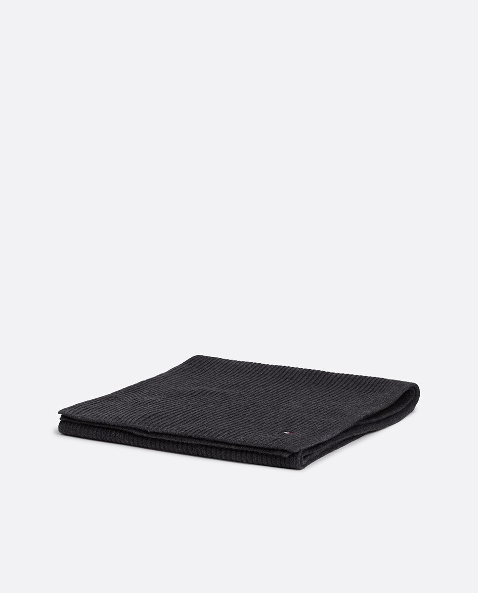 Bufanda punto con bandera de hombre - Tommy Hilfiger - Gris oscuro Gris oscuro-10