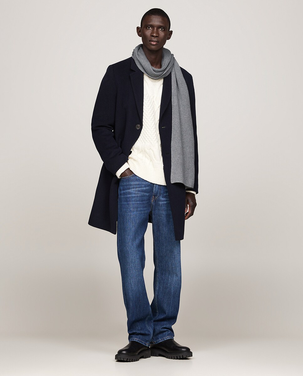 Cachecol de Malha com Bandeira Cinzento-claro-4