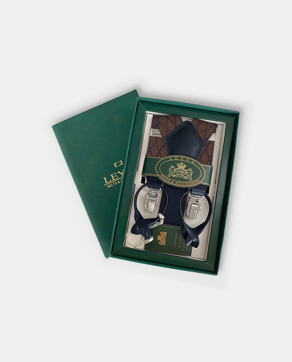 Suspensórios Elásticos de Uso Duplo Castanho-1