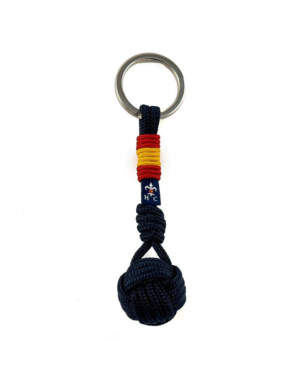 Imagem 0 de Porta-Chaves Bola com Bandeira de Espanha - Azul-Marinho