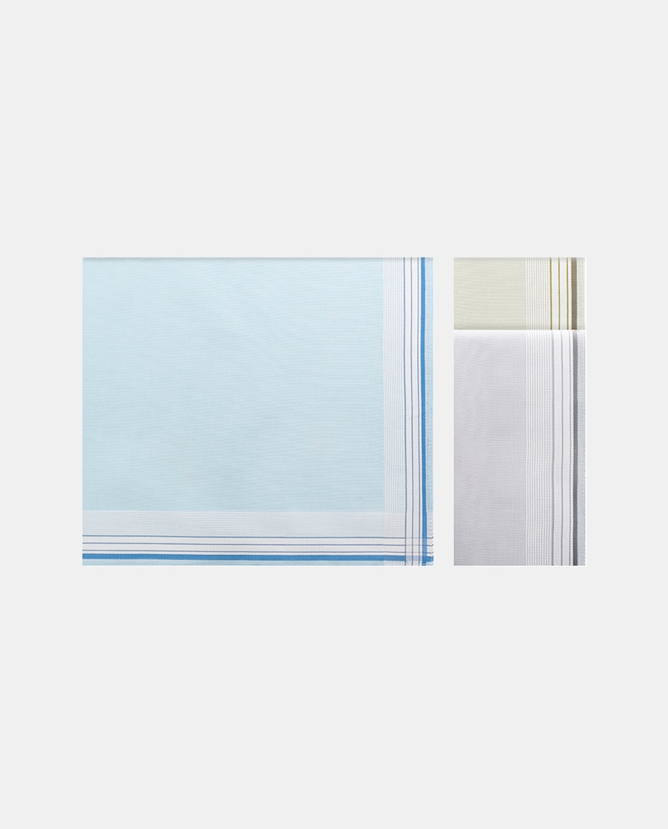 Estojo de 3 Lenços de Algodão Multicolor-1