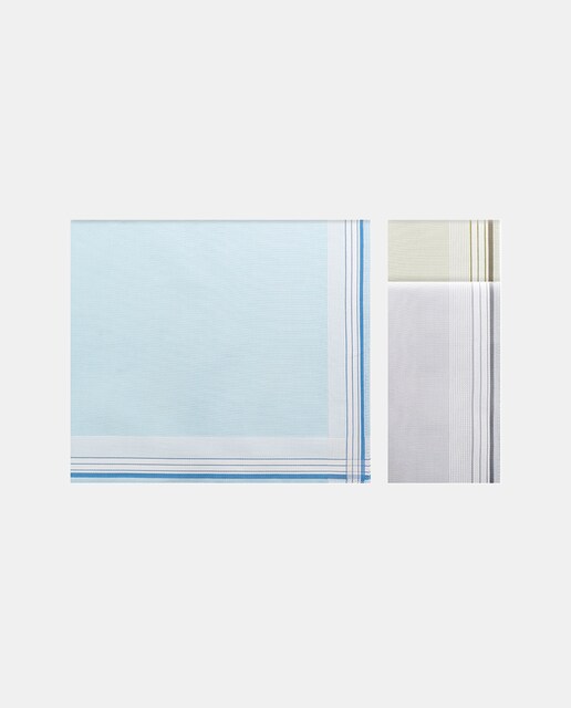 Imagen 0 de Estuche de 3 pañuelos de algodón de hombre