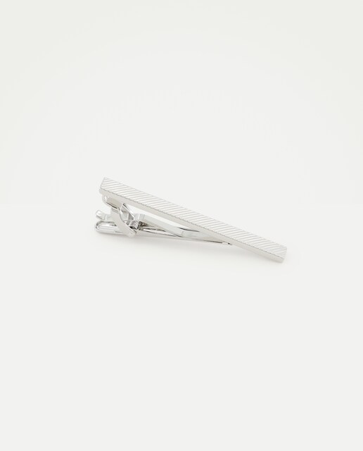 Pasador de corbata diagonal plata