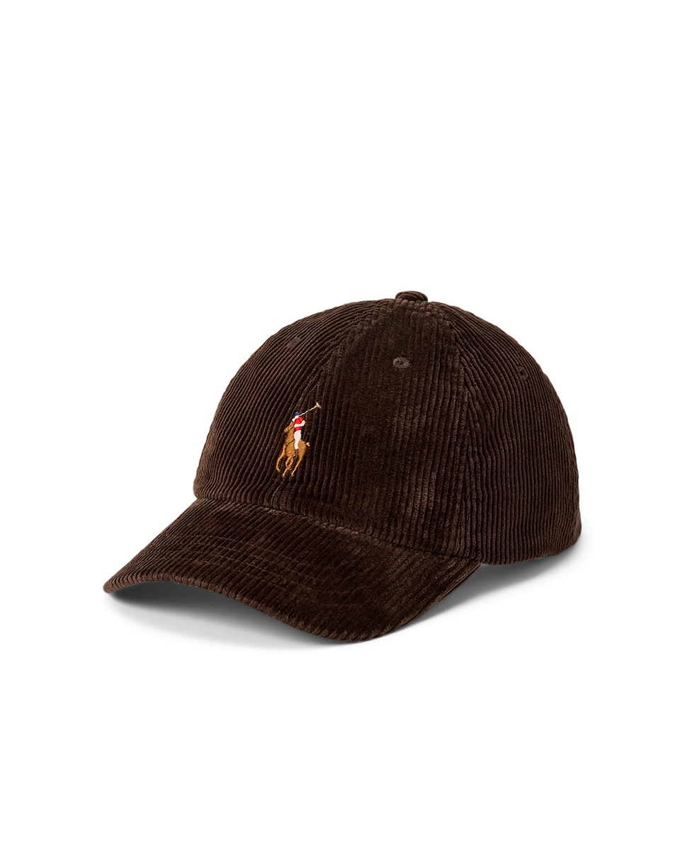 Boné de Bombazina com Cavalo Bordado Azul-1