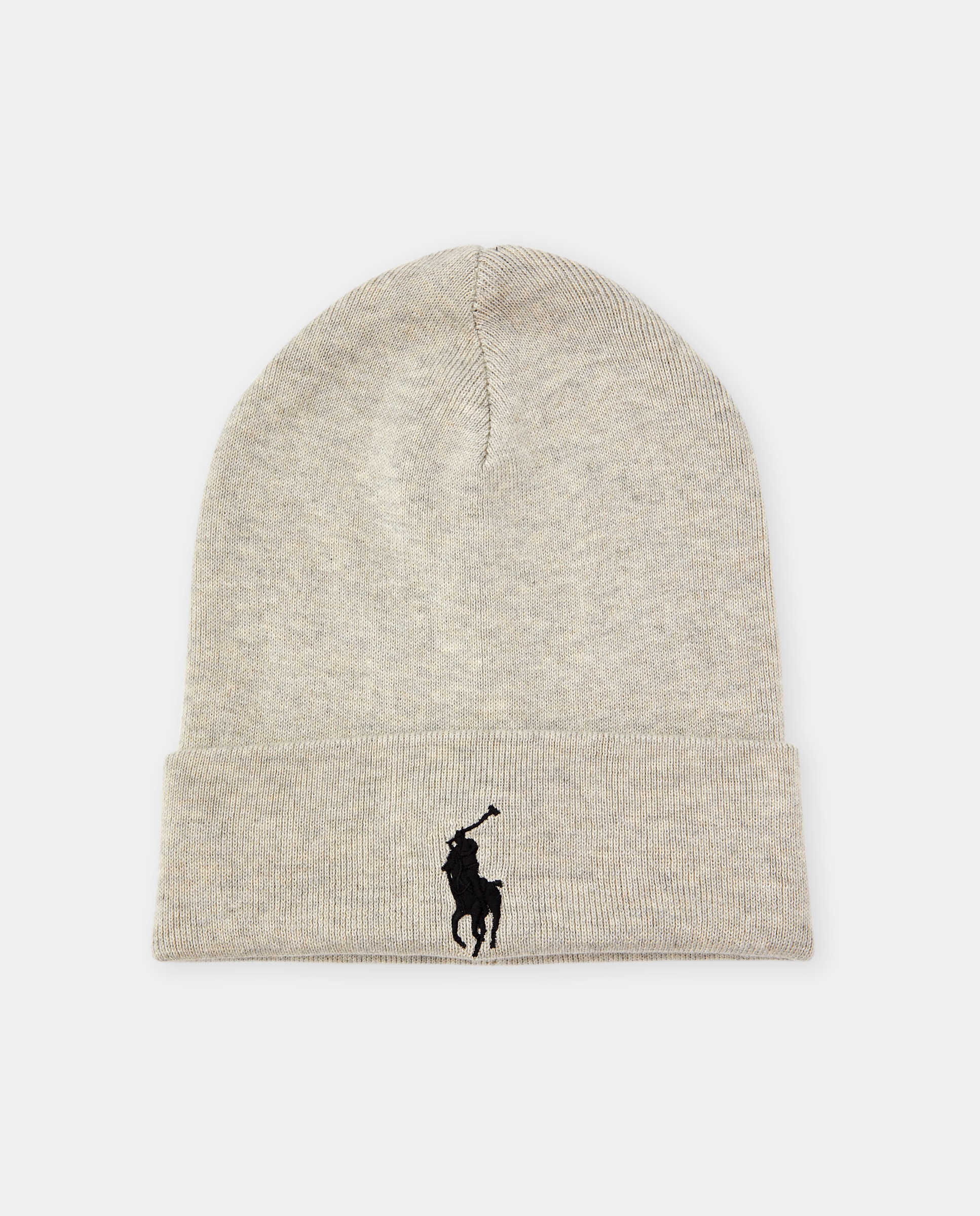 Gorro com Cavalo Bordado e em 100% Algodão Cinzento-1