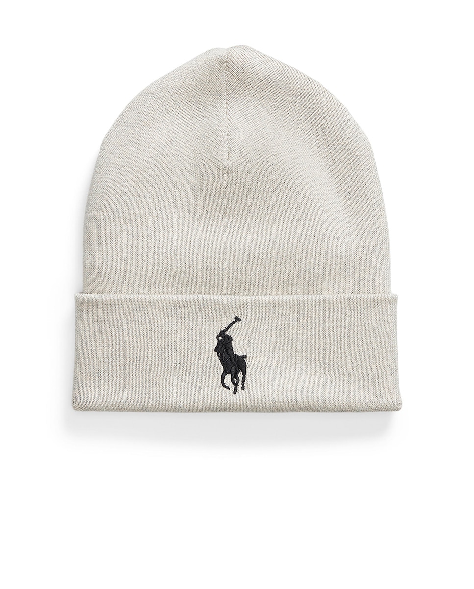 Gorro com Cavalo Bordado e em 100% Algodão Cinzento-3