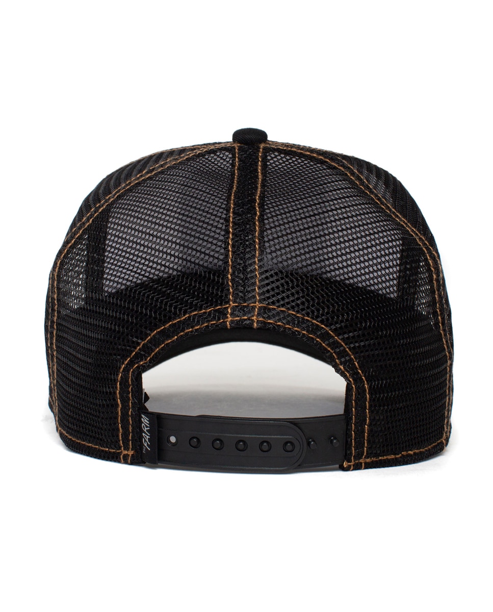 Boné Trucker com Emblema à Frente Preto-5