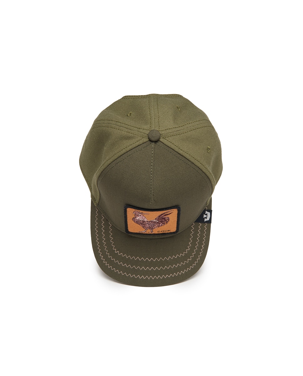 Boné Trucker com Emblema à Frente Verde-4