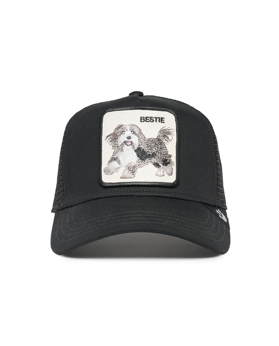 Boné Trucker com Emblema à Frente Preto-2